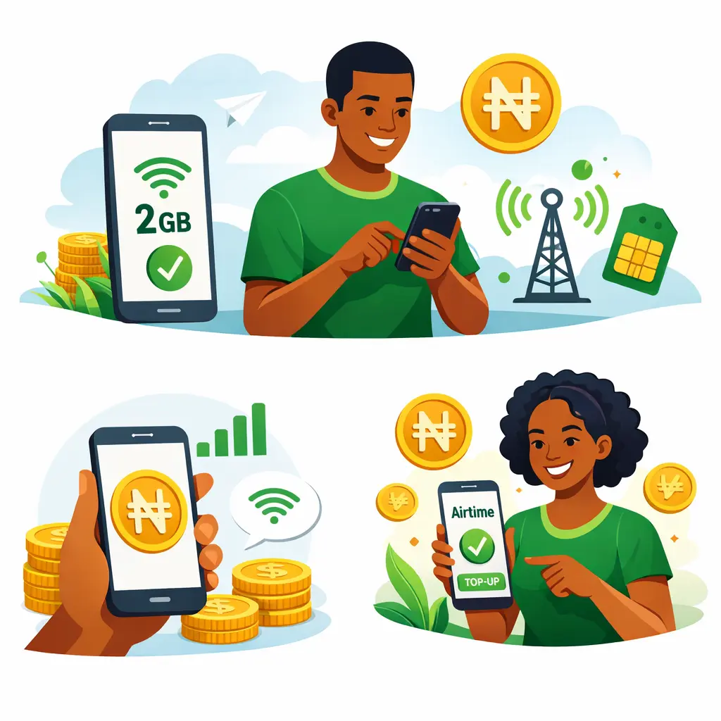 Data and Airtime Payments Illustration
